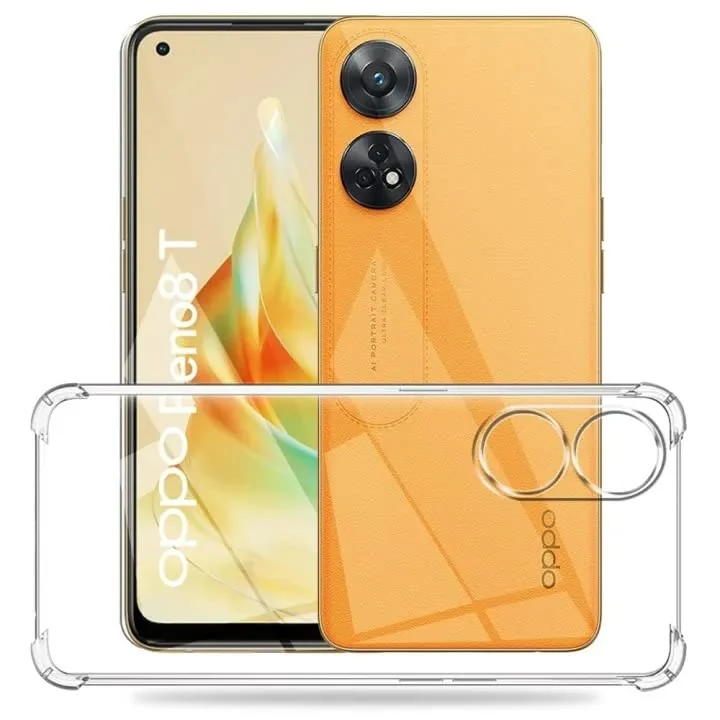 DL3 Mobilak Clear TPU Protective Case for OPPO Reno 8T 4G with Camera Protection and Shockproof Design - Clear