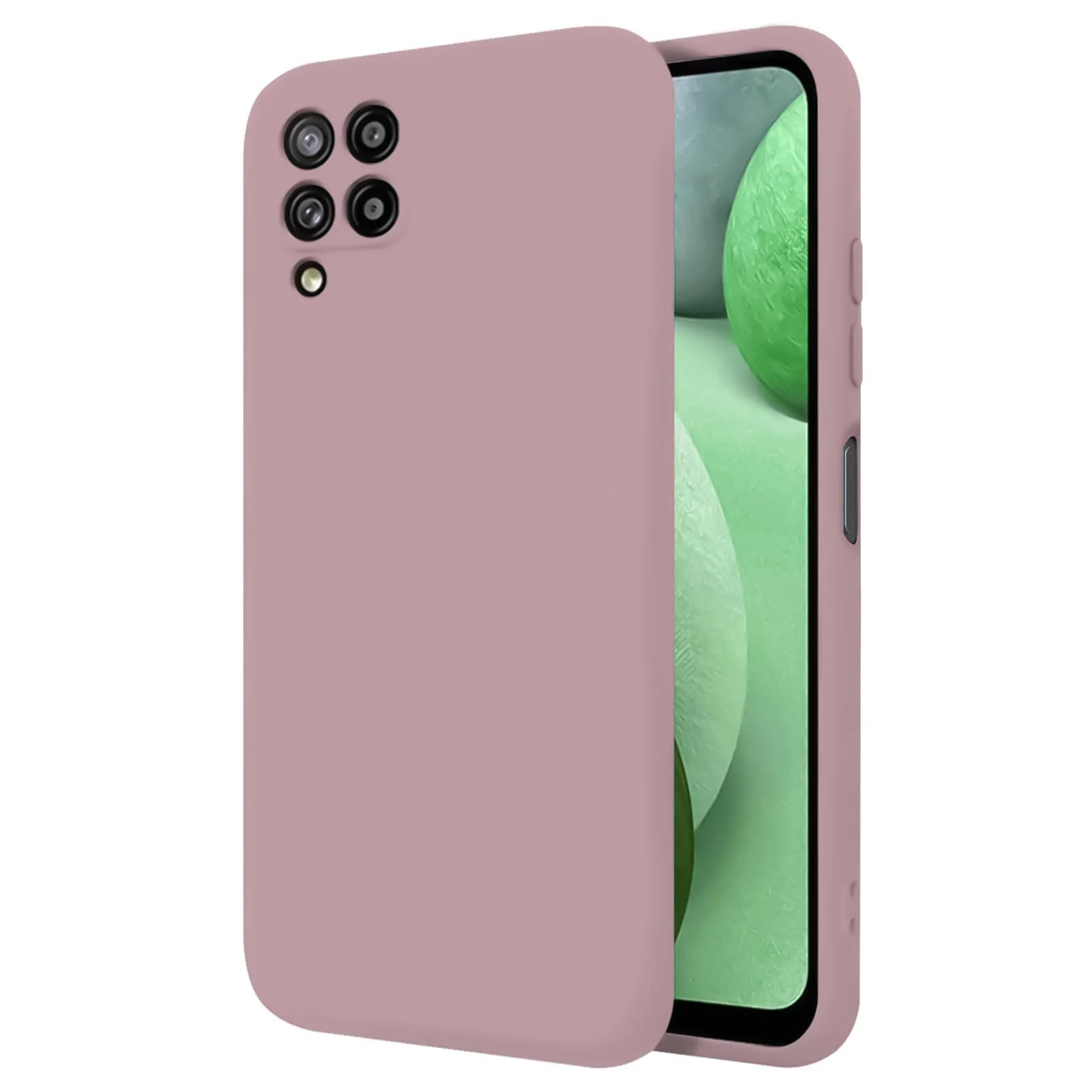 DL3 Mobilak Silicone Protective Case for Samsung Galaxy A12 / M12, Shock-absorbing protection, Scratch-resistant surface, Soft microfiber lining - Cashmere