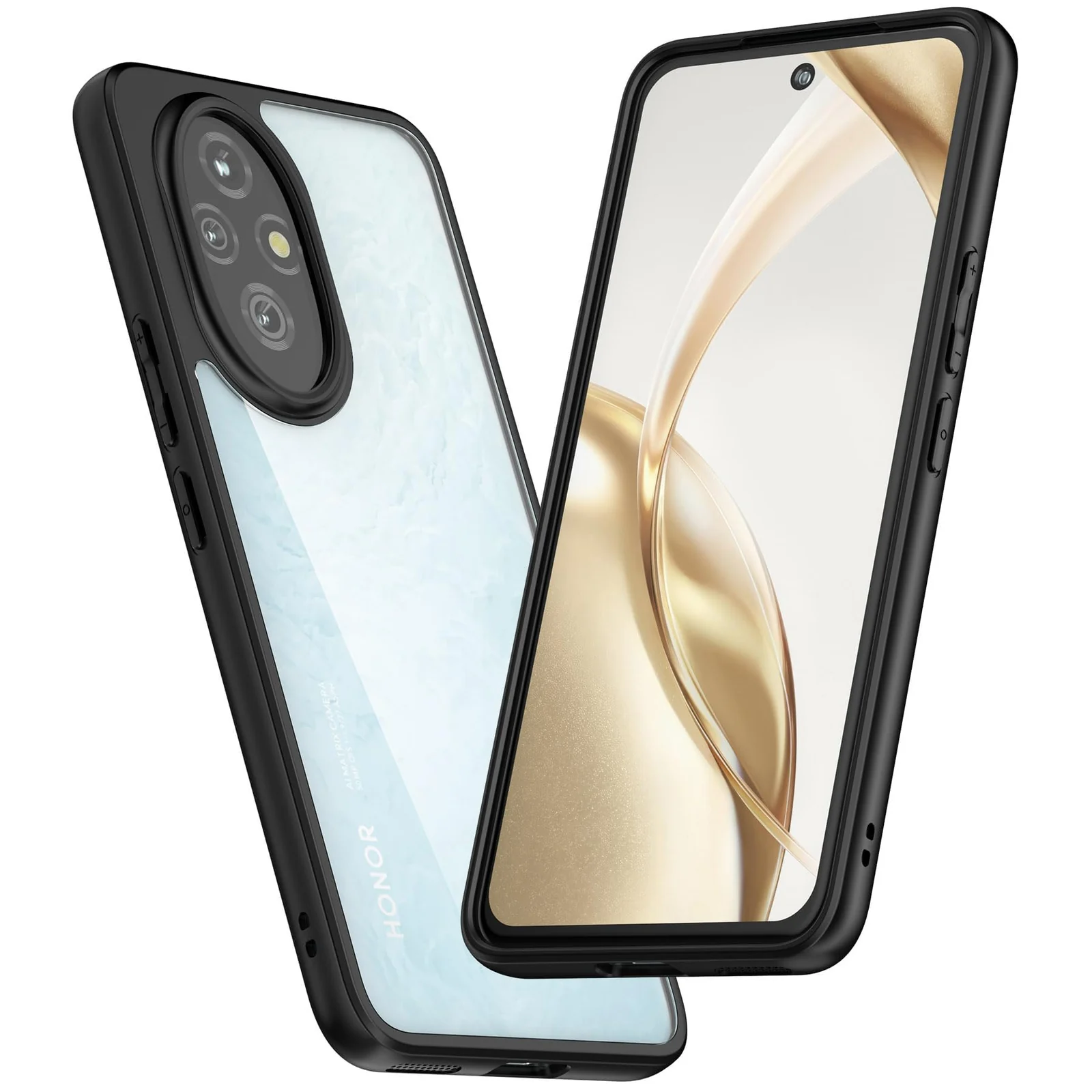 DL3 Mobilak Silicone Protective Case for Honor 200 5G, Camera protection, Shock-absorbing protection, Scratch-resistant surface - Black