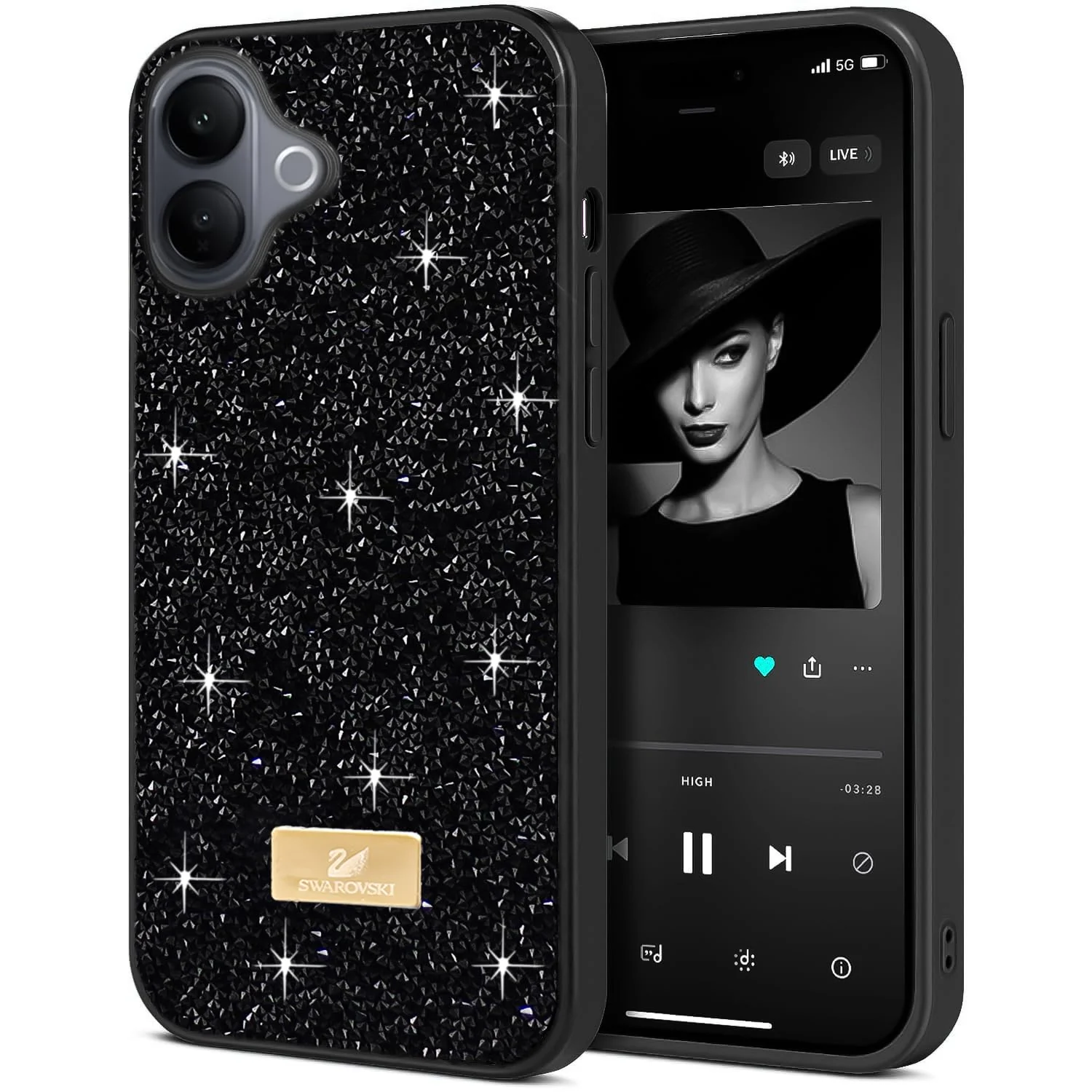 Vivo V60 Lite 5G / 4G — DL3 Mobilak Glitter Protective Case for vivo V60 Lite 5G / 4G, Supports wireless charging, Shock-absorbing protection, Scratch-resistant surface