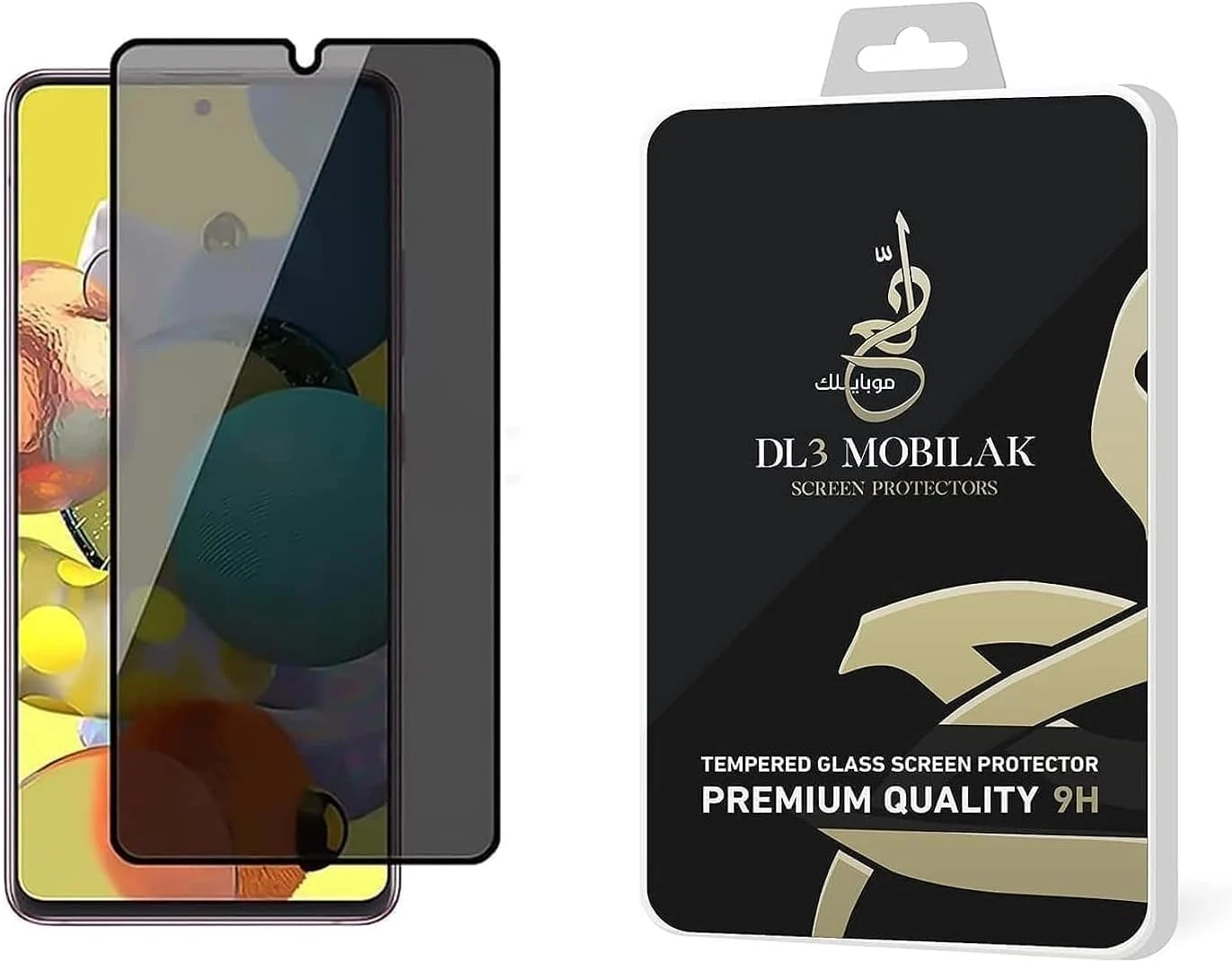 DL3 Mobilak Xiaomi Redmi 12 4G/5G Privacy Screen Protector, Anti-Spy 9H Hardness Tempered Glass Film [Case Friendly] [Bubble Free] - Black