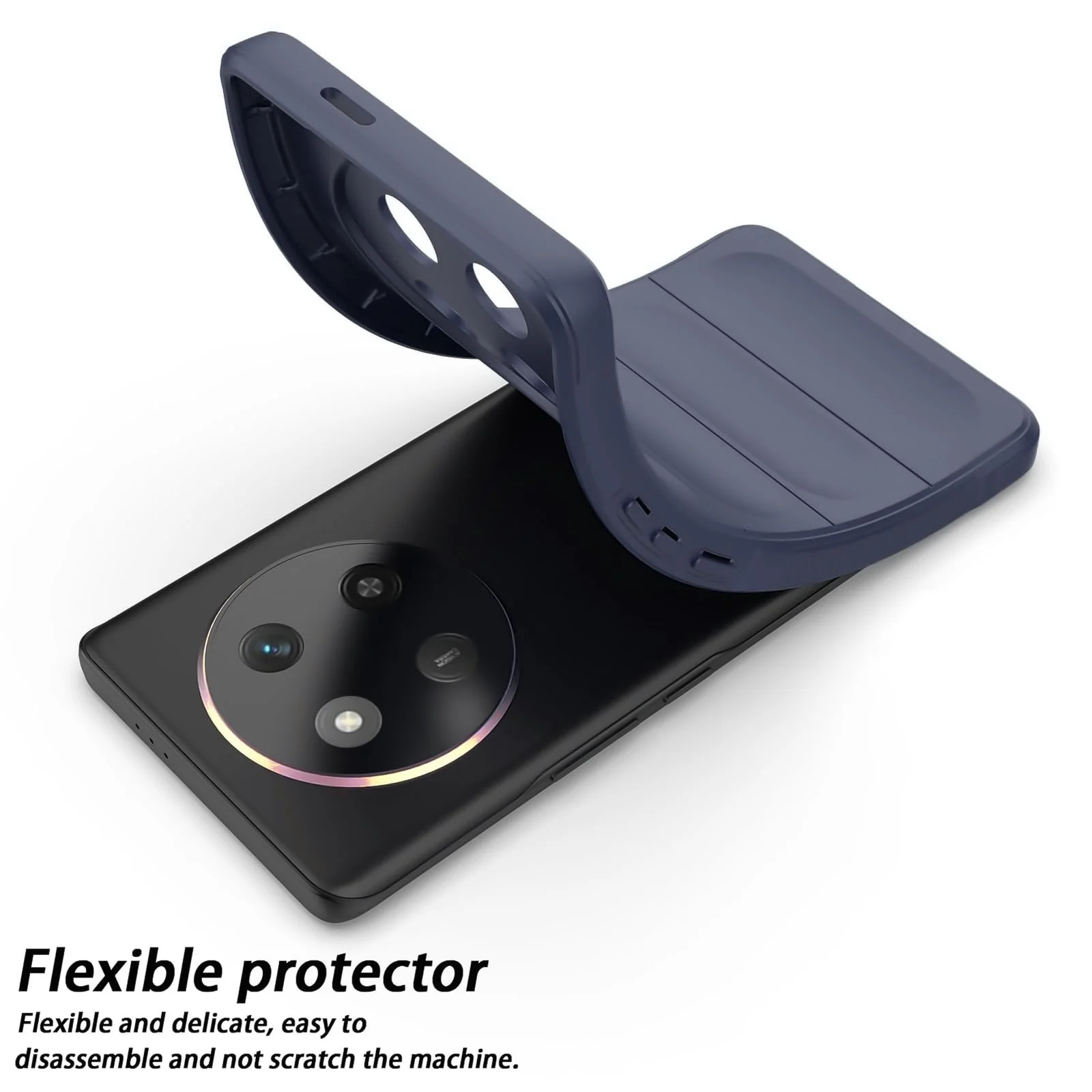 DL3 Mobilak Flexible Silicone and TPU Protective Case with Camera Protection for Honor X9C - Blue