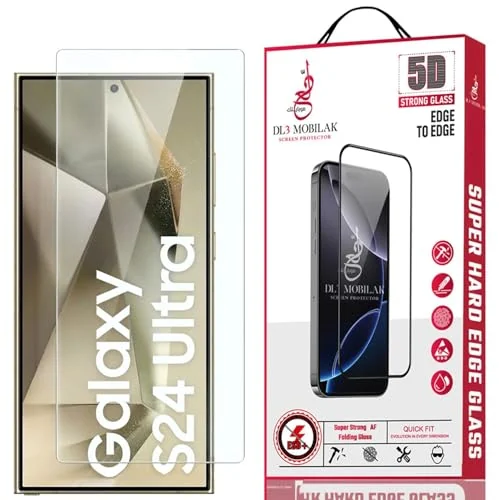 DL3 Mobilak for Samsung Galaxy S24 Ultra Tempered Glass Screen Protector, 9H Hardness Anti-Scratch Tempered Glass flim, Case Friendly, Anti-Scratch - Clear