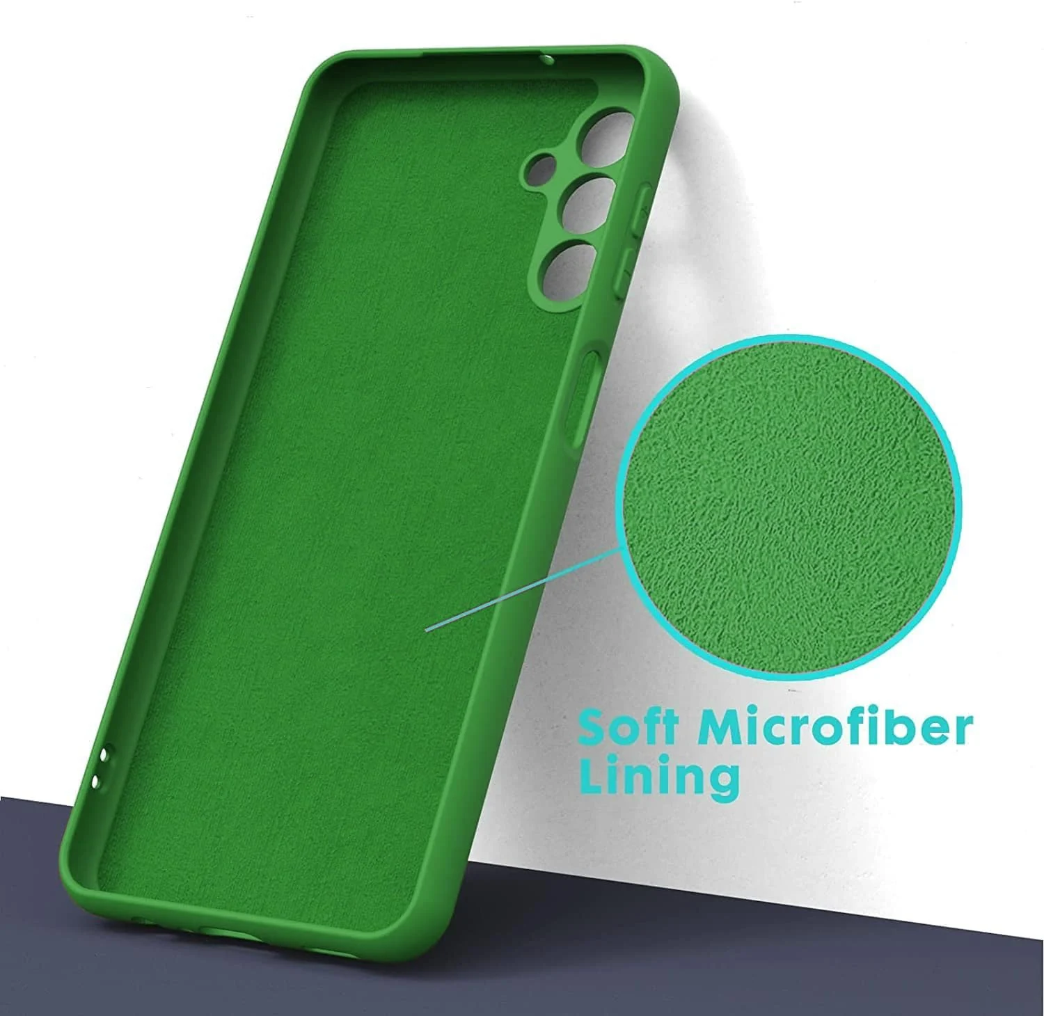 DL3 Mobilak Silicone Protective Case for Samsung Galaxy A35, Shock-absorbing protection, Scratch-resistant surface, Soft microfiber lining - Neon Green