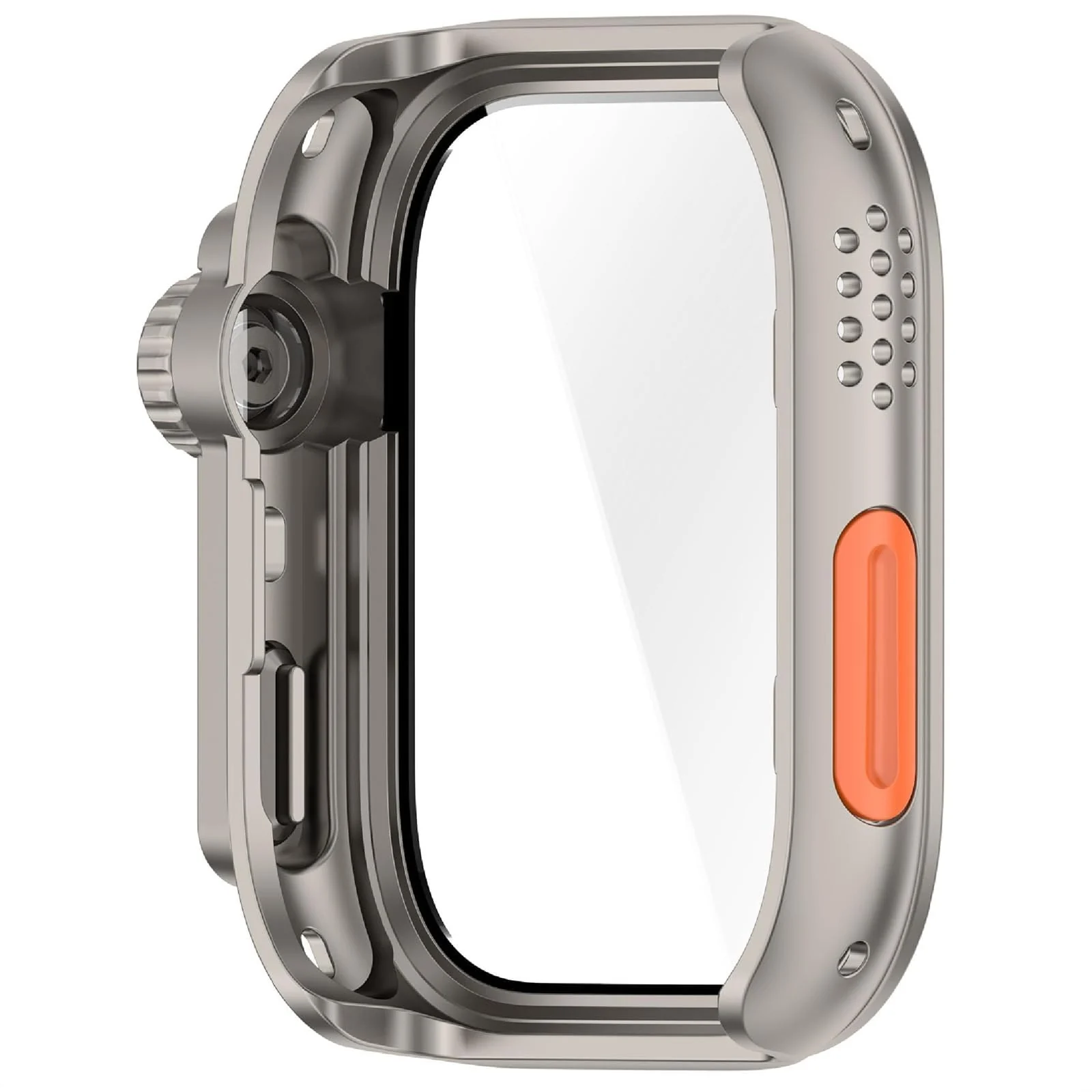 DL3 Mobilak for Huawei Watch Fit 4 Pro 2025 Case Screen Protector, [Looks Like iWatch Ultra Case] Built-in Tempered Glass Screen Unique Design Case Cover for Huawei Watch Fit4 Pro - Titanium