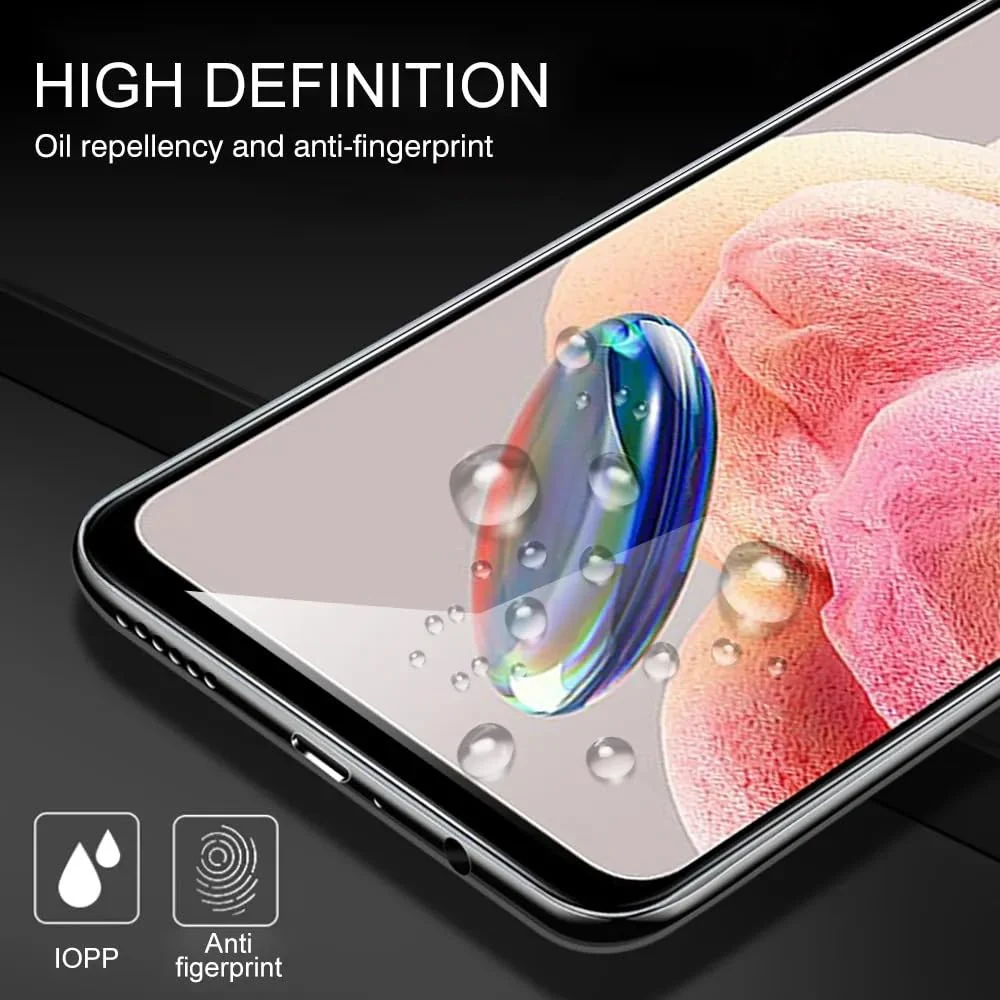 DL3 Mobilak 5D Full Glass Screen Protector For Xiaomi Redmi Note 12 4G / 5G 5D Black Frame - Clear