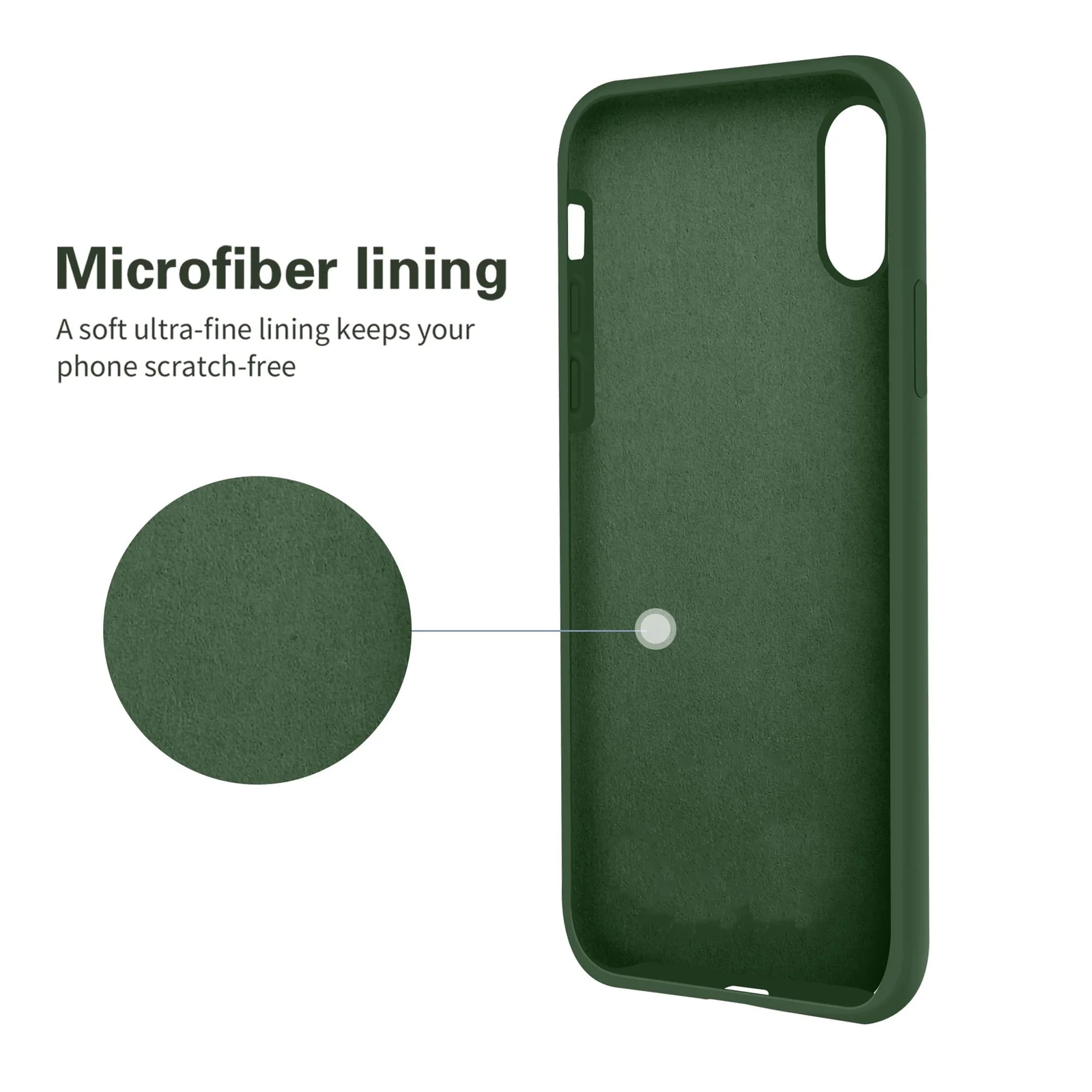 DL3 Mobilak Liquid Silicone Protective Case with Soft Microfiber Lining for iPhone XR - Clover